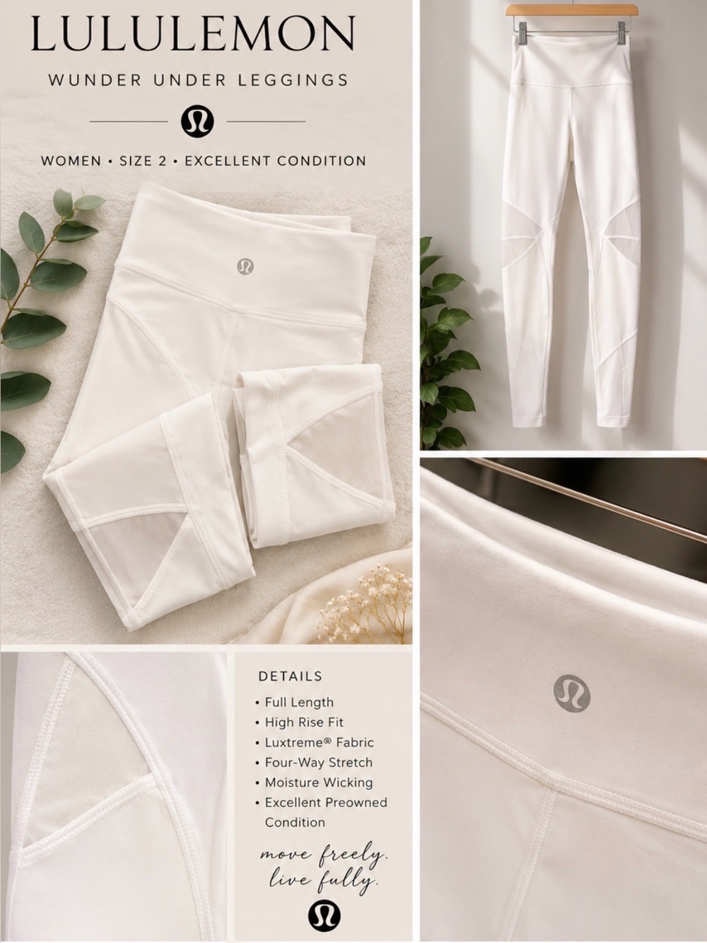 lululemon athletica White Wunder Under High-Rise Full-Length Leggings